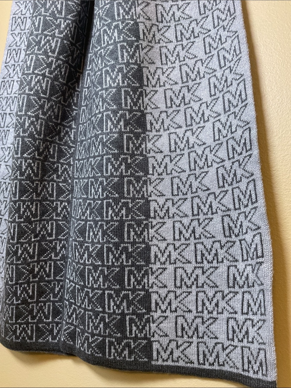 Michael Kors Two Tone Grey Logo Scarf